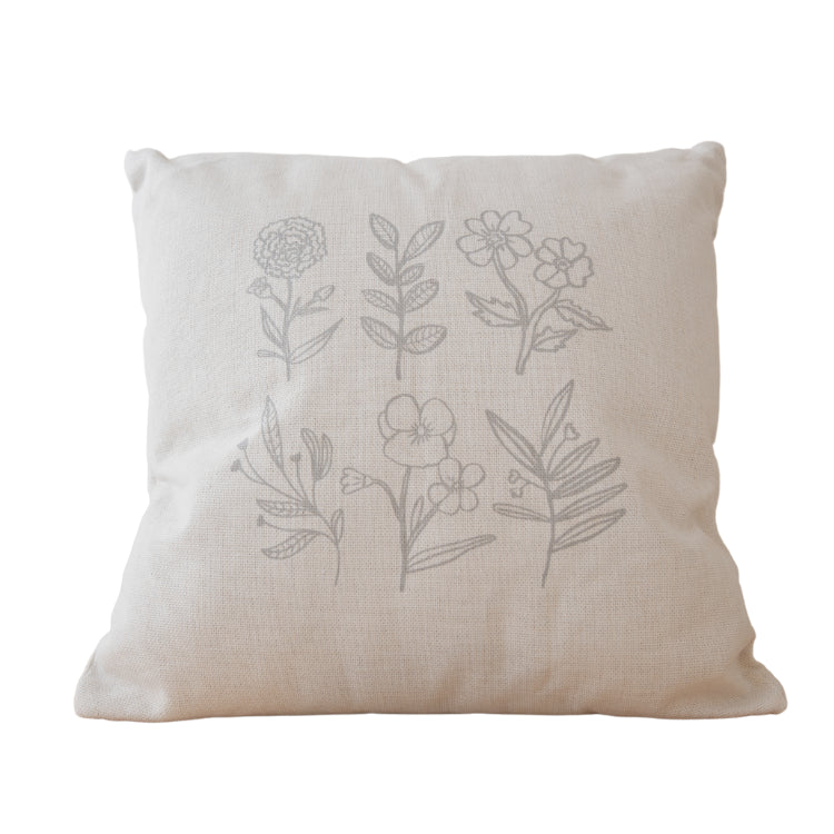 Pepper Printed Cushion - Wildflowers
